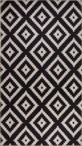 Černý pratelný koberec 150x80 cm