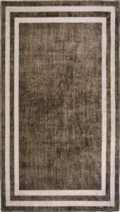 Hnědý pratelný koberec 80x50 cm
