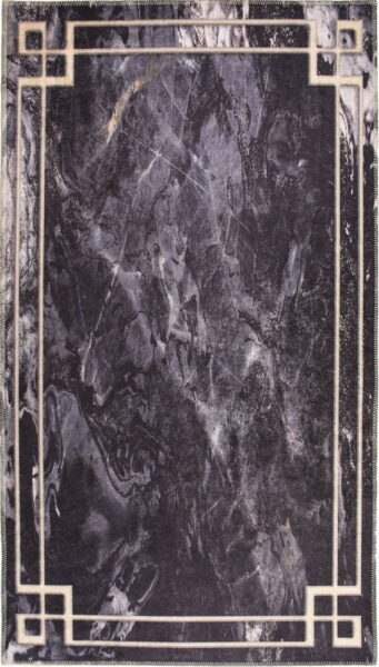 Tmavě šedý pratelný koberec 180x120