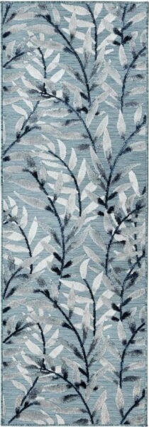 Modrý venkovní koberec běhoun 230x80 cm