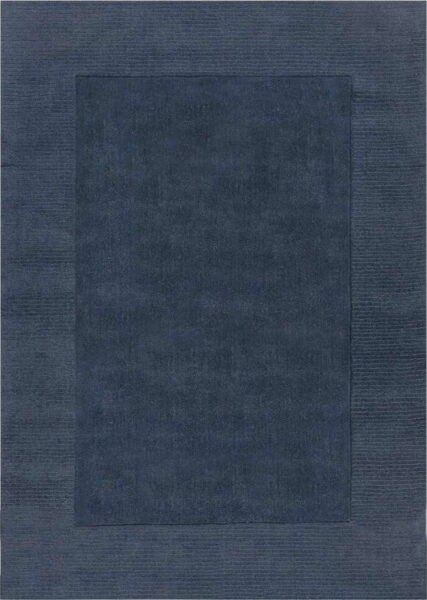 Tmavě modrý vlněný koberec Flair