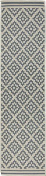 Šedo-béžový venkovní koberec běhoun 230x66 cm