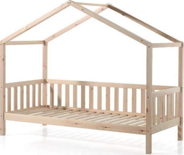 Domečková dětská postel z borovicového dřeva Vipack