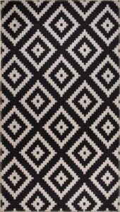 Černý pratelný koberec běhoun 200x80