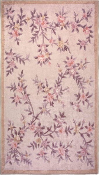 Světle růžový pratelný koberec 180x120
