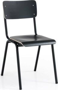 Černé jídelní židle v sadě 2 ks
