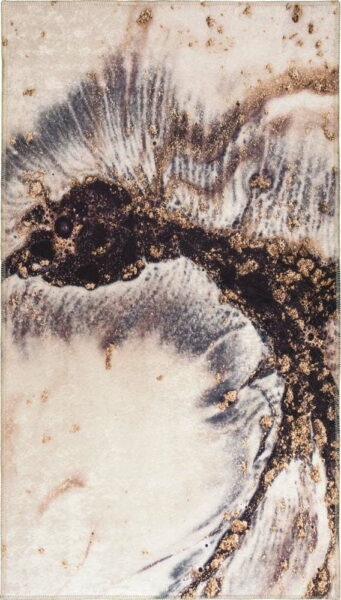 Krémovo-hnědý pratelný koberec 230x160 cm