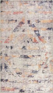 Bílo-béžový pratelný koberec 180x120 cm