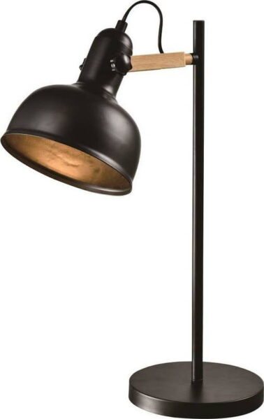 Černá kovová stolní lampa (výška 56 cm)