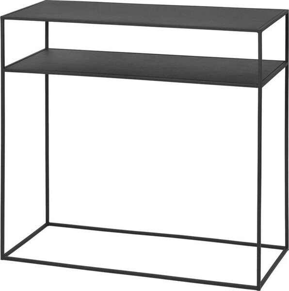Černý kovový konzolový stolek 800x85 cm