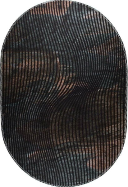 Černý pratelný koberec 80x120 cm