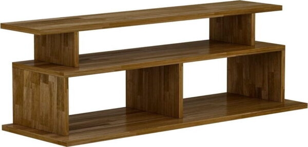 Hnědý TV stolek z borovicového dřeva 110x40