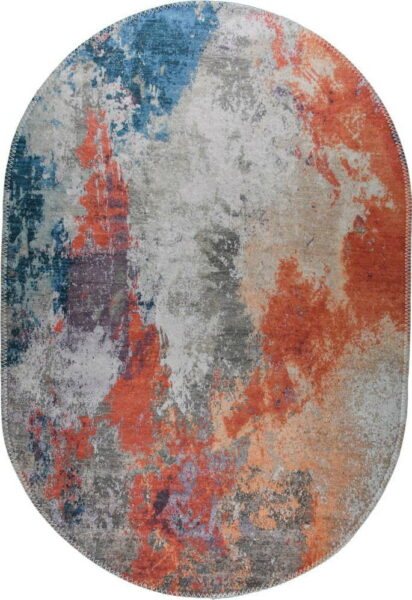 Modro-oranžový pratelný koberec 160x230 cm
