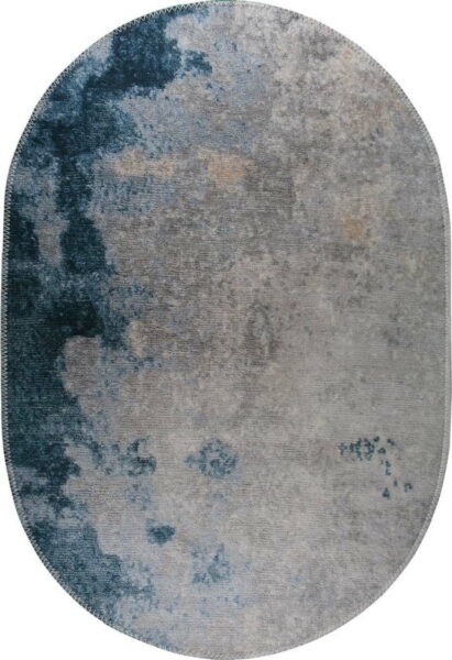 Modro-šedý pratelný koberec 60x100 cm