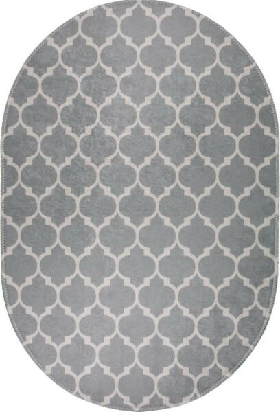 Světle šedý pratelný koberec 60x100