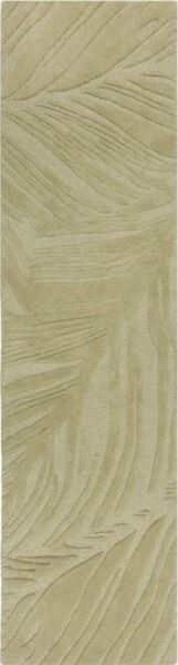 Zelený vlněný koberec běhoun 60x230 cm Lino
