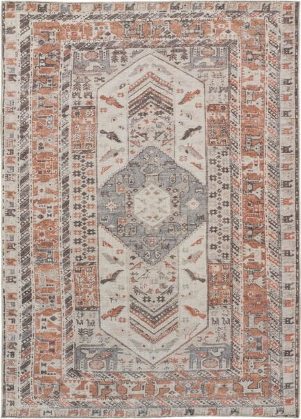 Červeno-krémový koberec 120x170 cm Mandala