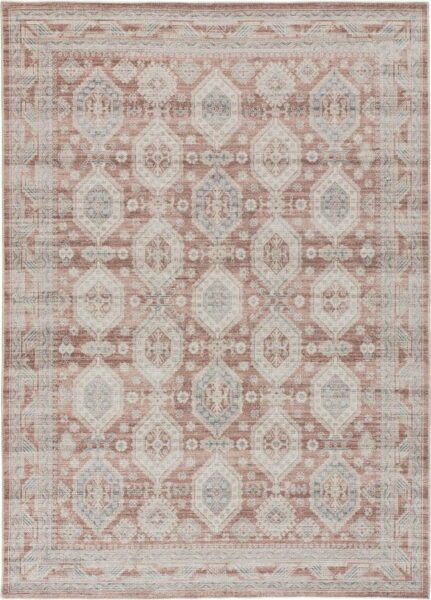 Červeno-krémový koberec 80x150 cm Mandala