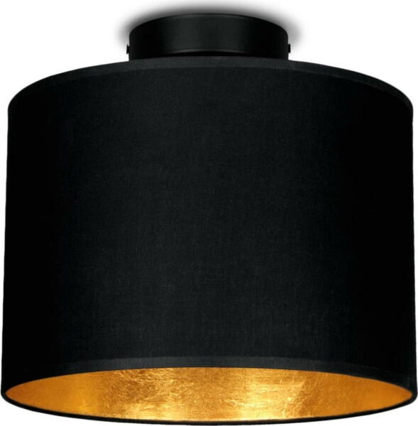 Černé stropní svítidlo s detailem ve zlaté