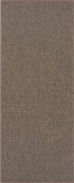 Hnědý koberec běhoun 250x80 cm