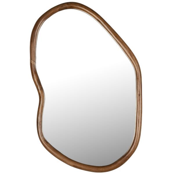 Hnědé mangové závěsné zrcadlo DUTCHBONE ASHLEY