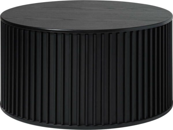 Černý kulatý konferenční stolek ø 85 cm