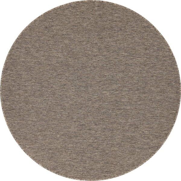 Hnědý kulatý venkovní koberec ø 160