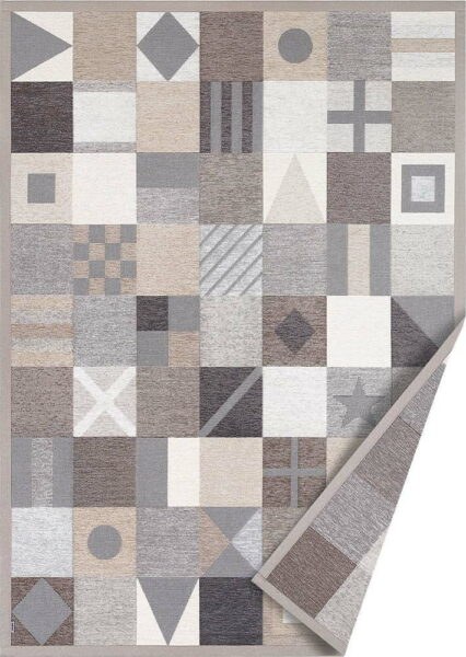 Hnědo-béžový dětský koberec 200x140 cm
