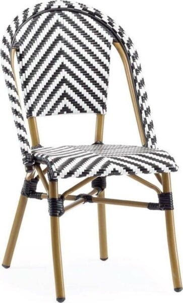 Černo-bílá zahradní židle Magic –