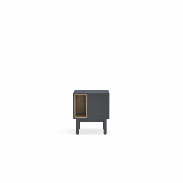 Tmavě šedý noční stolek Corvo