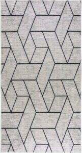 Světle šedý pratelný koberec 80x150