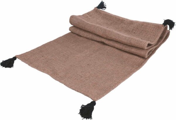 Hnědý jutový koberec běhoun 45x180 cm