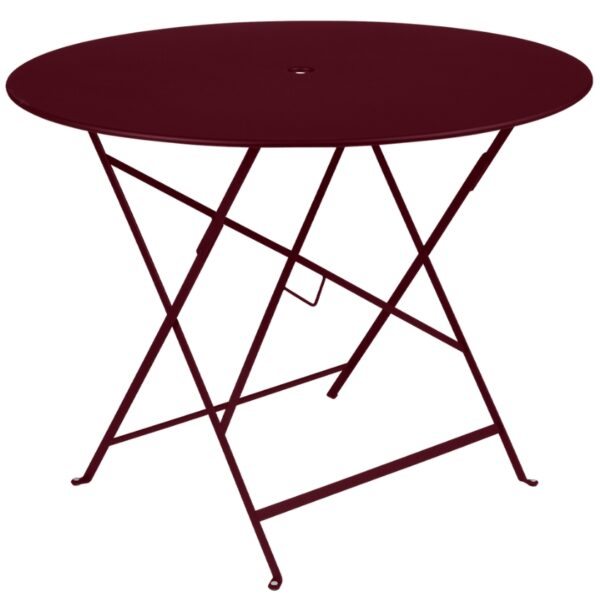 Třešňově červený kovový skládací stůl Fermob