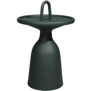 Tmavě zelený hliníkový zahradní odkládací stolek