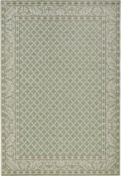 Zeleno-krémový venkovní koberec NORTHRUGS