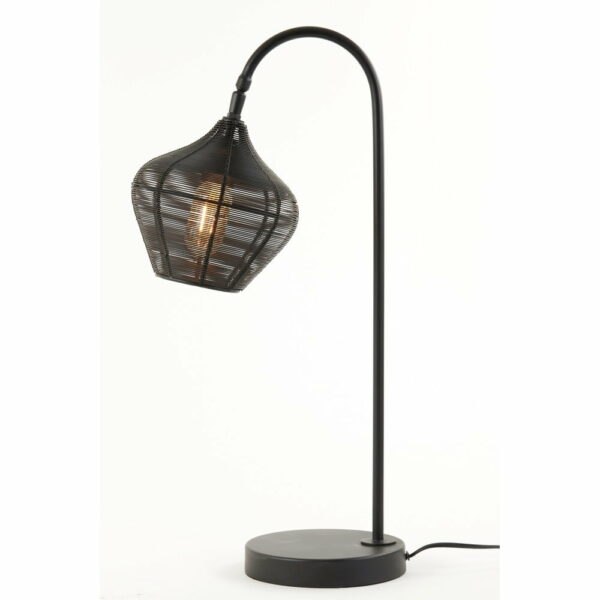 Černá stolní lampa (výška 61 cm) Alvaro