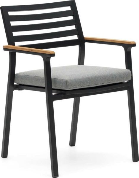 Černá kovová zahradní židle Bona