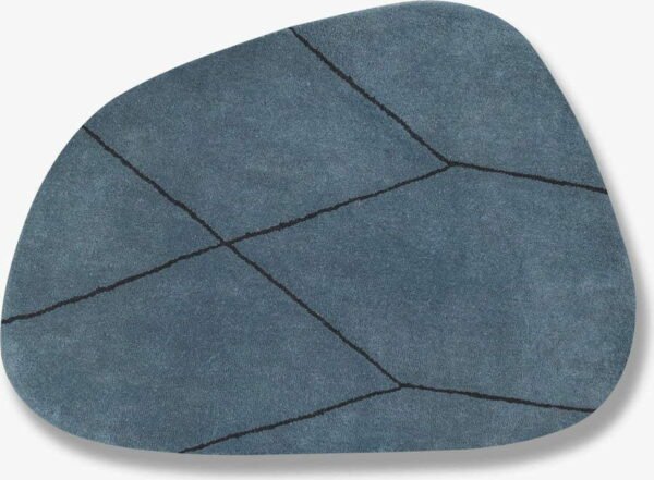 Modrý vlněný koberec 120x154 cm Shape