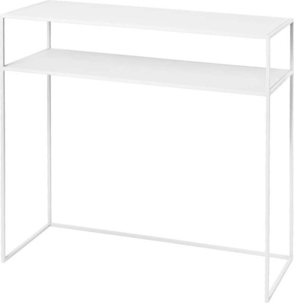 Bílý kovový konzolový stolek 800x85 cm