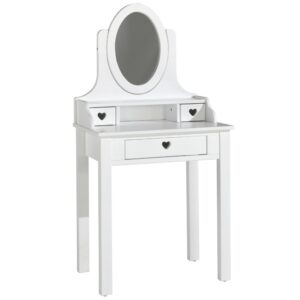 Bílý lakovaný toaletní stolek Vipack Amori 70