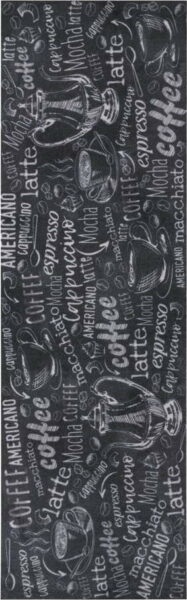 Černý koberec běhoun 50x150 cm Wild Coffee