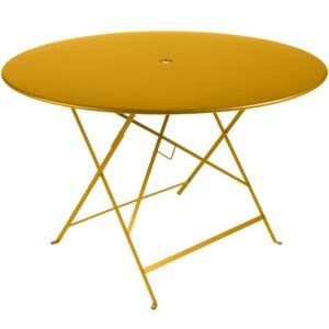 Žlutý kovový skládací stůl Fermob Bistro