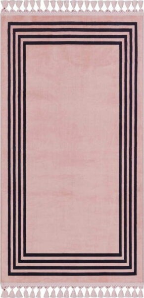 Růžový pratelný koberec 180x120 cm