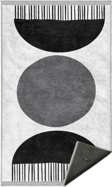 Bílo-černý koberec 80x150 cm –