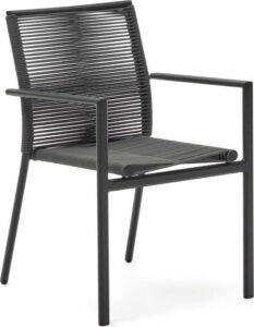Tmavě šedá kovová zahradní židle Culips