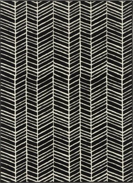 Černý koberec Ragami