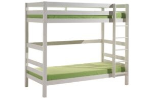 Bílá borovicová dvoupatrová postel Vipack Pino 90 x