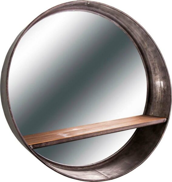 Nástěnné zrcadlo s poličkou ø 46