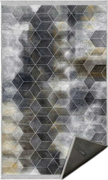 Tmavě šedý koberec běhoun 80x200 cm