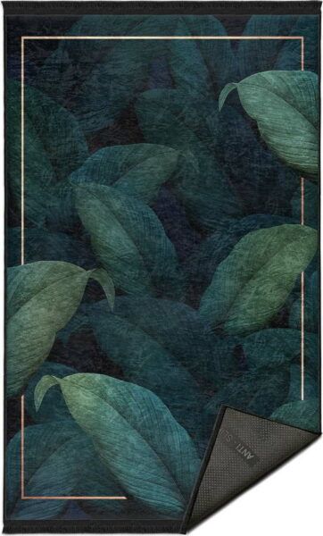 Tmavě zelený koberec běhoun 80x200 cm